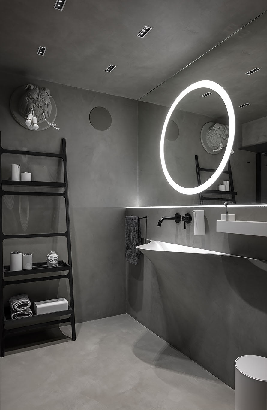 Microcement Brentwood Los Angeles — luxury bathroom renovation